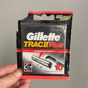 Gillette Trac II Plus Blades Brand New 10 Pcs NWT NOS Discontinued HTF